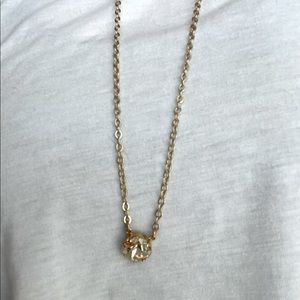 Victoria Lynn Necklace in gold with champagne stone